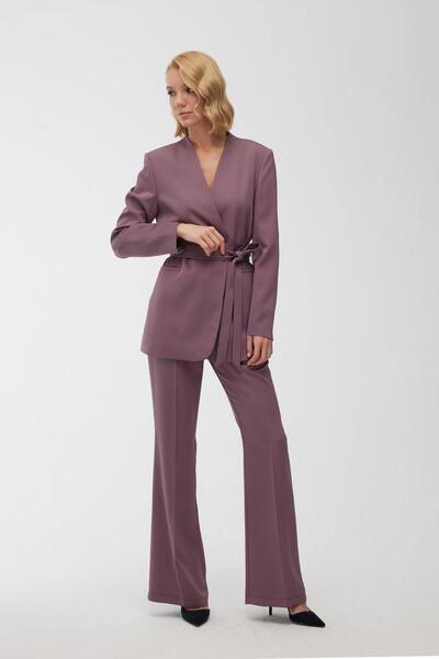 Manuka SATIN SPANISH CROWN TROUSERS PURPLE