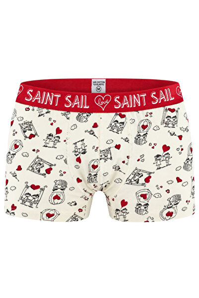 Saint Sail Sevgililer Günü Hediyesi Kombin Uyumlu Kalp ve Aşıklar Desenli Pam...