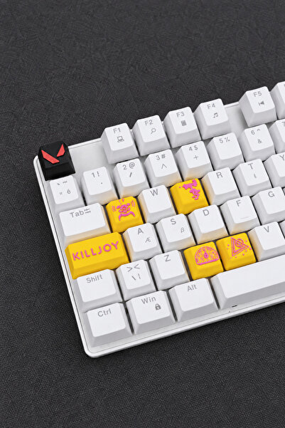 Makerpax Valorant Killjoy Keycaps, Q-E-X-C Mekanik Klavye Tuşu