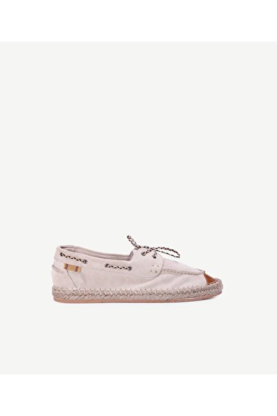 Yargıcı Bağ Detaylı Maskülen Deri Espadril
