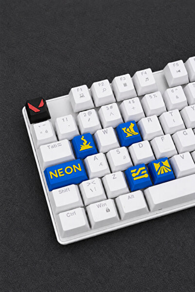 Makerpax Valorant Neon Keycaps Q-e-x-c Mekanik Klavye Tuşu