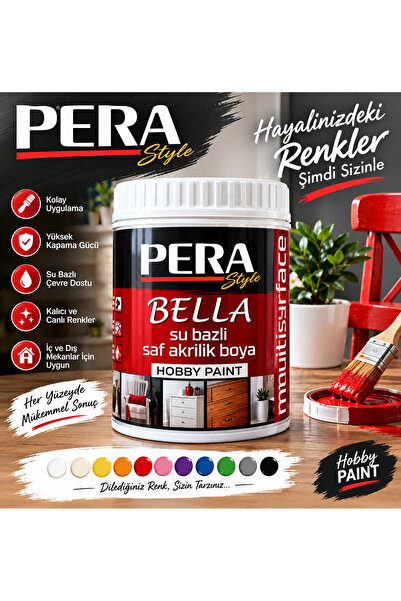 Pera Bella Yeni Nesil Dönüşüm Boyası Beyaz - Dolap-Fayans-Cam-Plastik-Ahşap-D...