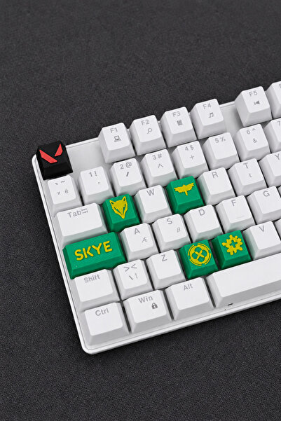 Makerpax Valorant Skye Keycaps, Q-E-X-C Mekanik Klavye Tuşu