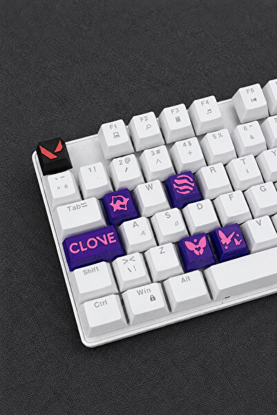 Valorant Clove Keycaps, Q-E-X-C Mekanik Klavye Tuşu