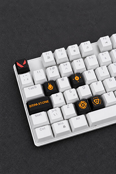 Makerpax Valorant Brimstone Keycaps, Q-E-X-C Mekanik Klavye Tuşu