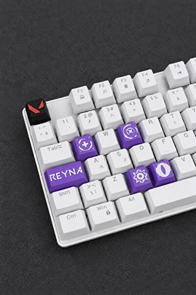 Makerpax Valorant Reyna Keycaps, Q-E-X-C Mekanik Klavye Tuşu