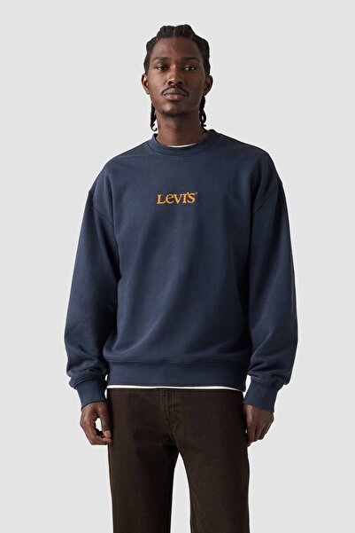 Levi's Sunset Bisiklet Yaka Lacivert Erkek Sweatshirt
