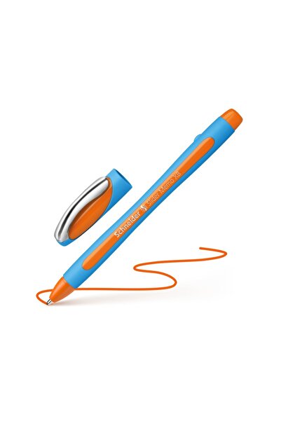 SCHNEIDER Pix Slider Memo XB, rubber grip, accesorii metalice - scriere orange
