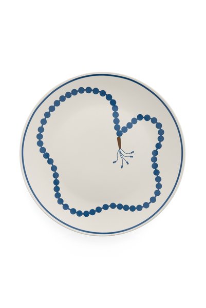 Blends Dinner Plate Beige with Beads Pattern from Tila