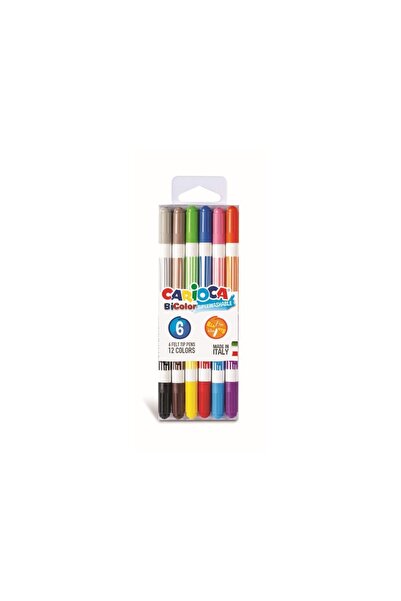 carioca super lavabila, varf 1-4.7mm, bicolor, 6 buc/blister, BiColor