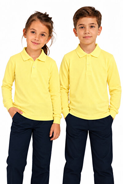 ZALKAN %100 Pamuklu Unisex Polo Yaka Basic T-Shirt