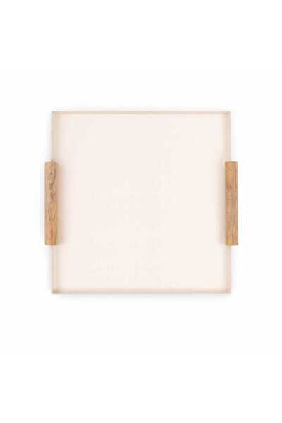 Blends Aurora Large Serving Tray with Wooden Handles