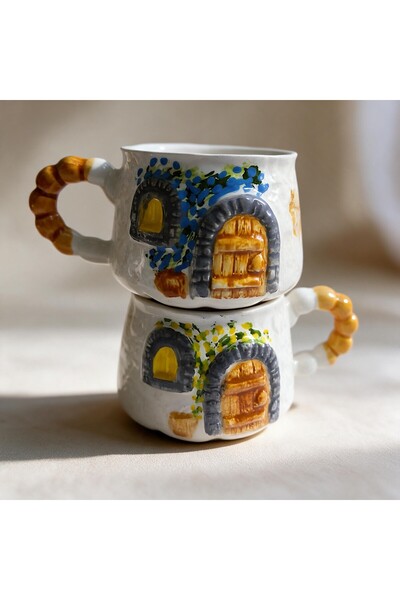 sharp&art Relief Pattern 15 Different Models 2-Piece Mug, Hand-Crafted, 2D 36...