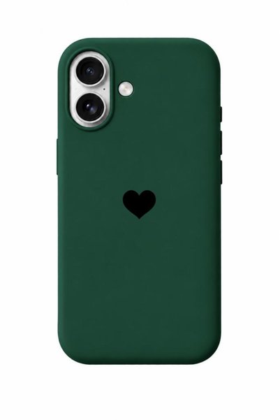 3GEN CASE iPhone 17 Uyumlu Kalp Logolu Lansman Kılıf İçi Kadife Kaplamalı Kam...