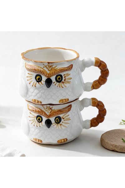 sharp&art Embossed Pattern 15 Different Models 2-Piece Mug, Hand-Crafted, 2D ...