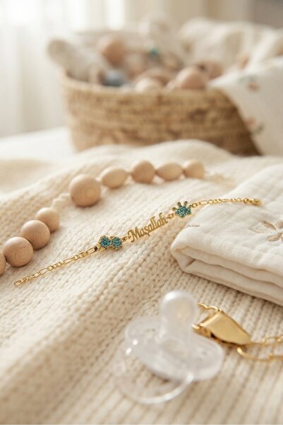 Sahi Aksesuar Mashallah Written Zircon Stone Baby Bracelet 06