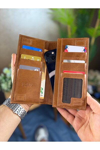LORİS POLO Milano Hakiki Deri Unisex Telefonluk Cüzdan
