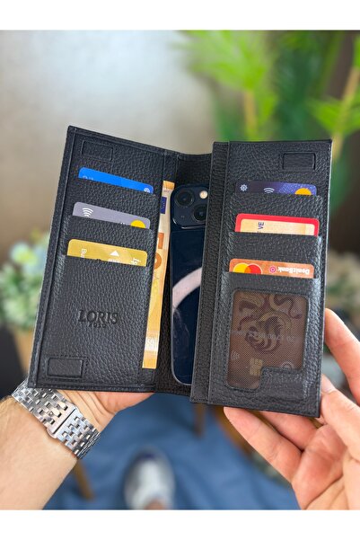 LORİS POLO Πορτοφόλι Milano από γνήσιο δέρμα Unisex με θήκη τηλεφώνου