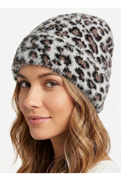 Leopar Desenli Premium Soft Kışlık Bere