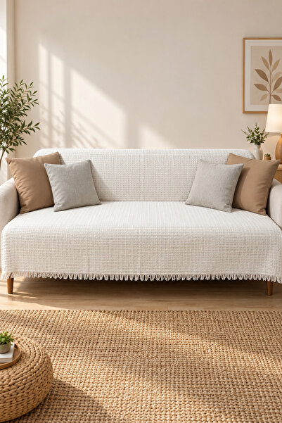 YAREN TEKSTİL Widores Multi-Purpose Natural Divan Sofa Sofa Bed Decorative So...
