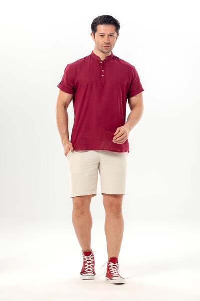 Eliş Şile Bezi Short Sleeve Slub Cotton Bodrum Men's Summer Tshirt Dark Clare...