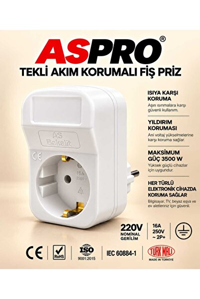 AKIM KORUMALI FİŞ,PRİZ,TEKLİ FİŞ