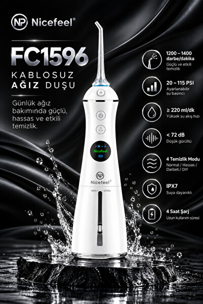 NPO Komple Ağız Temizliği Nicefeel Fc1596 Taşınabilir,şarjlı,masajlı,diş Teli...