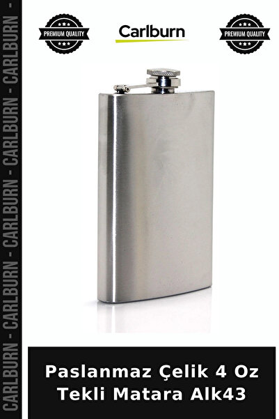 Carlburn Special Edition Camping Pocket Gift Men's Stainless Steel 4 oz Singl...