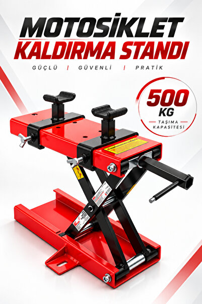 Badem10 Motosiklet Kaldırma Standı 500 Kg Motor Bisiklet Krikosu Bakım Sehpas...