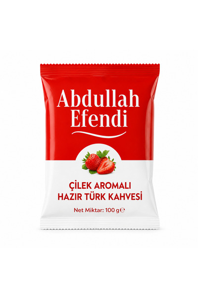 Abdullah Efendi Hazır Türk kahvesi ÇİLEK AROMALI 100 gr