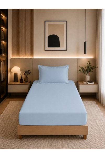Donetella Fitted Sheet Set – 120x200 cm Twin Size, 1 Sheet + 1 Pillowcase, 30...