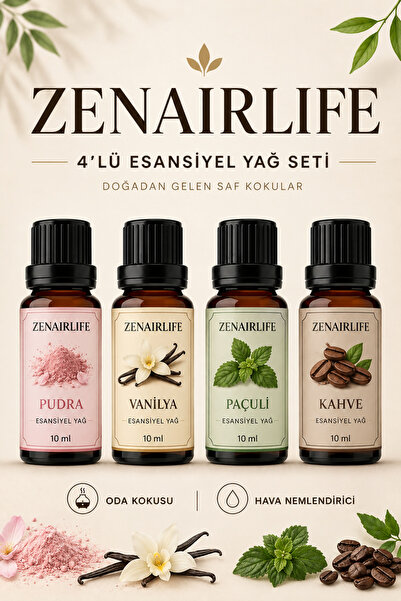 4'lü set Esansiyel Yağ 10 ml