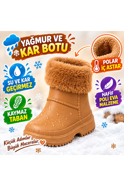 SİBERALEM Bot, Çizme, Su Geçirmez, Poliüretan, Ortopedik, İçi Polarlı, Kaymaz...