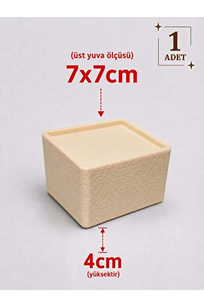 Printorium Mobilya Ayak Yükseltici 1 Adet Kare Ayak Uyumlu 5x5 cm 7x7 cm Kolt...