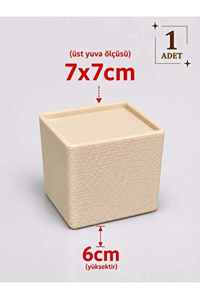 Printorium Mobilya Ayak Yükseltici 1 Adet Kare Ayak Uyumlu 5x5 cm 7x7 cm Kolt...