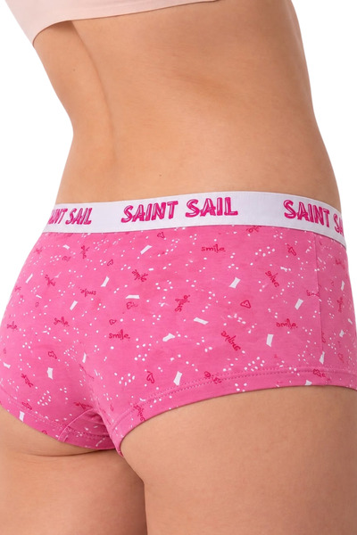 Saint Sail Cotton Patterned Lycra Fabric Printed Boyshort Women's Panties