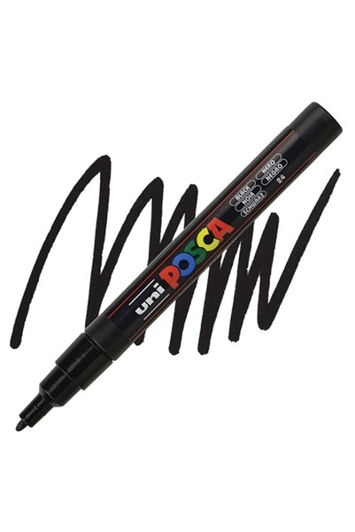 POSCA Uni Marker Pc-3m Fine 0.9-1.3 Mm Black