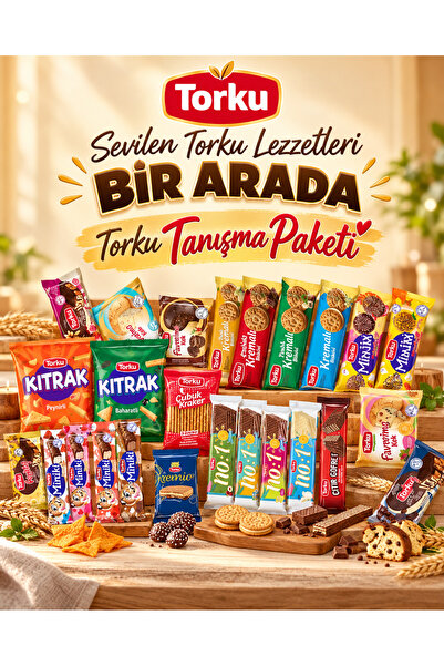Torku Mega Tanışma Paketi 25 Adet Karışık Atıştırmalık Kutusu Kek, Bisküvi, Gofret ve Kraker