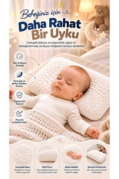 TWOX Bebek Yastığı Ergonomik Yumuşak Nefes Alabilir