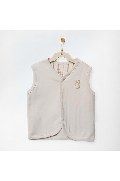 andywawa Baby Boy Zebra Vest Beige