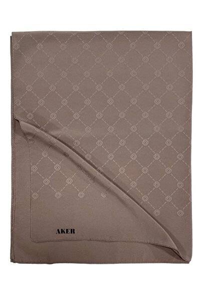 Aker Monogram Shawl - Light Mink 981