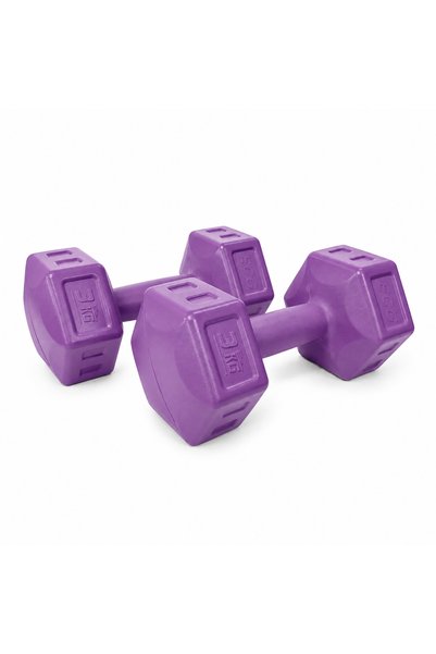 ECG Spor 3 Kg Mor Dambıl Seti 3 Kg X 2 Adet Toplam 6 Kg Ağırlık Seti
