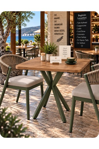 Stella luce Kalınlaştırmalı Mutfak Cafe Balkon Bahçe Restoran Yemek Masası 70...