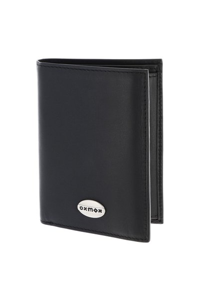 oxmox Portofel din piele, protecție RFID, piele naturală, 12,5 cm