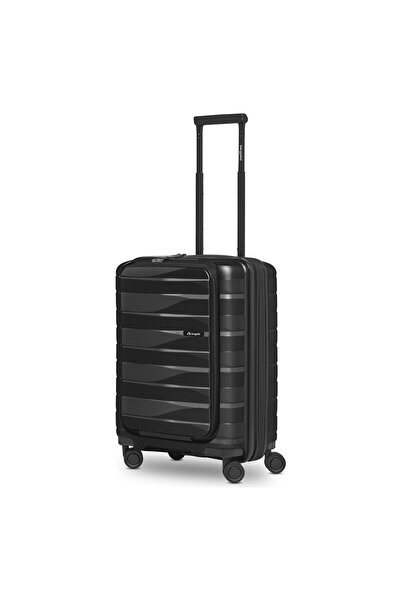 Bergpfeil Troler de cabină cu 4 roți, 55 cm, compartiment pentru laptop, exte...