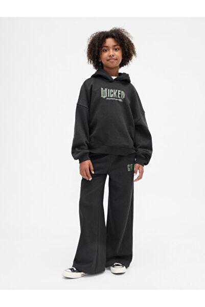 GAP Kız Çocuk Siyah Wicked VintageSoft Baggy Logo Eşofman Altı