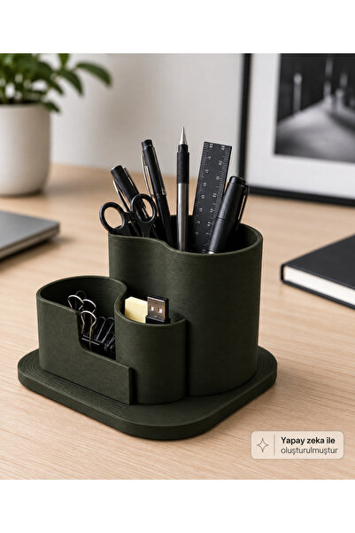 3D Baskı Çok Bölmeli Masaüstü Organizer Kalemlik