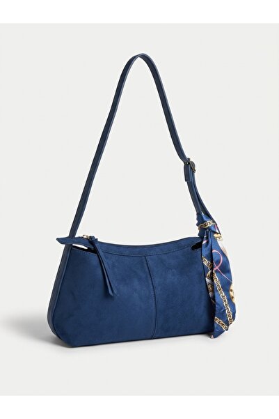 lalettobags Women's Navy Blue Delfin Model Scarf Shoulder & Crossbody Bag