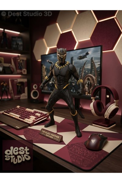 Dest Studio 3D Black Panther Figürü (18 cm)