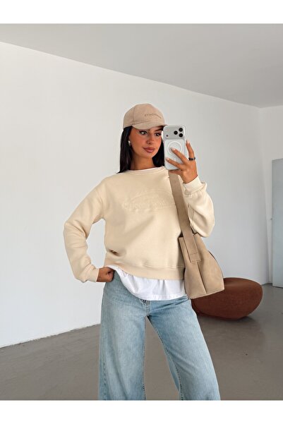mydukkan.co Hopeful Embroidery Sweat - Stone